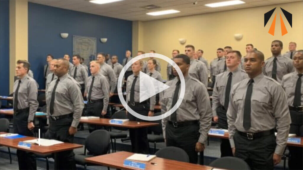 video thumbnail of police cadets standing at attention